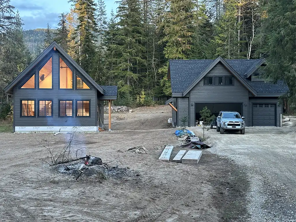 ZCR LLC custom home build in a Northern Idaho forest setting